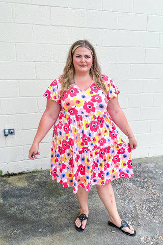 Out Of Time Floral Tiered Dress