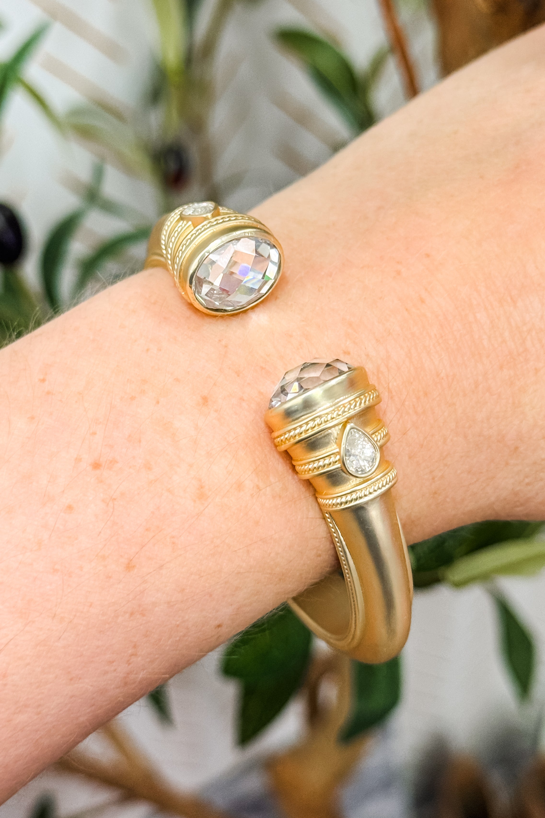 Large Size Rhinestone Cuff Bracelet