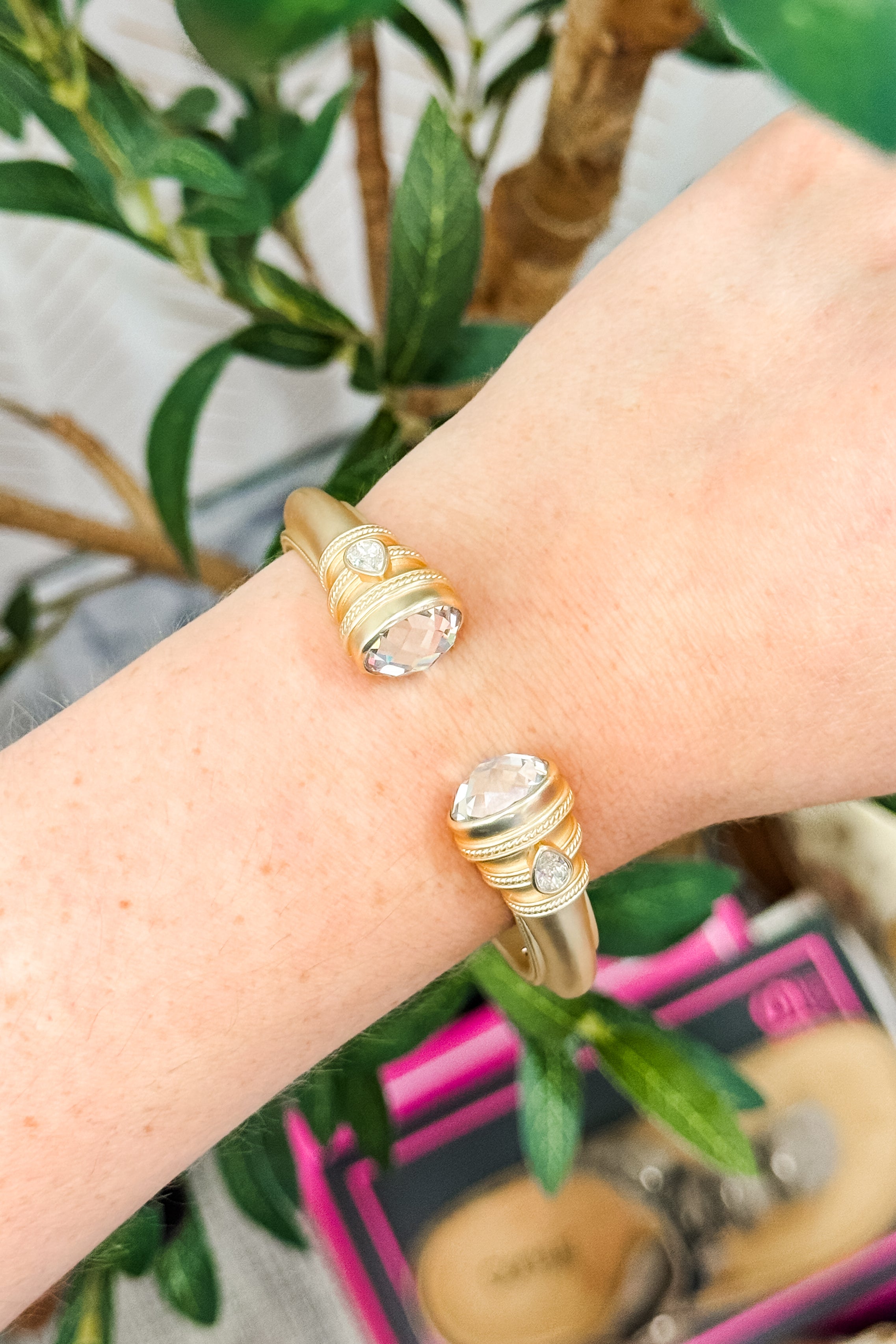 Large Size Rhinestone Cuff Bracelet