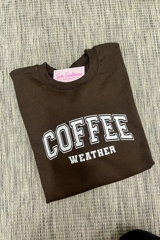 Coffee Weather Sweatshirt, Chocolate