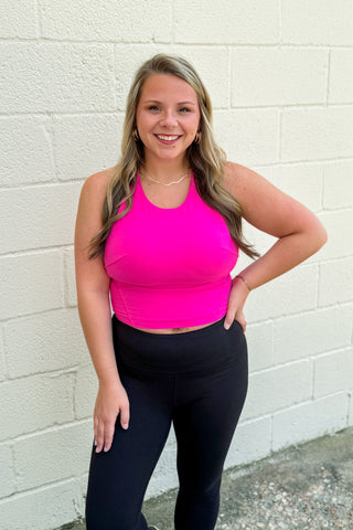 DEAL | On-The-Go Cropped Athletic Tank, Pink