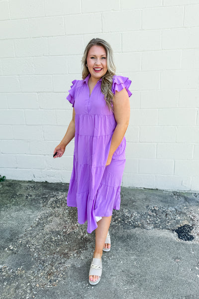 The Less You Know Midi Dress, Lavender