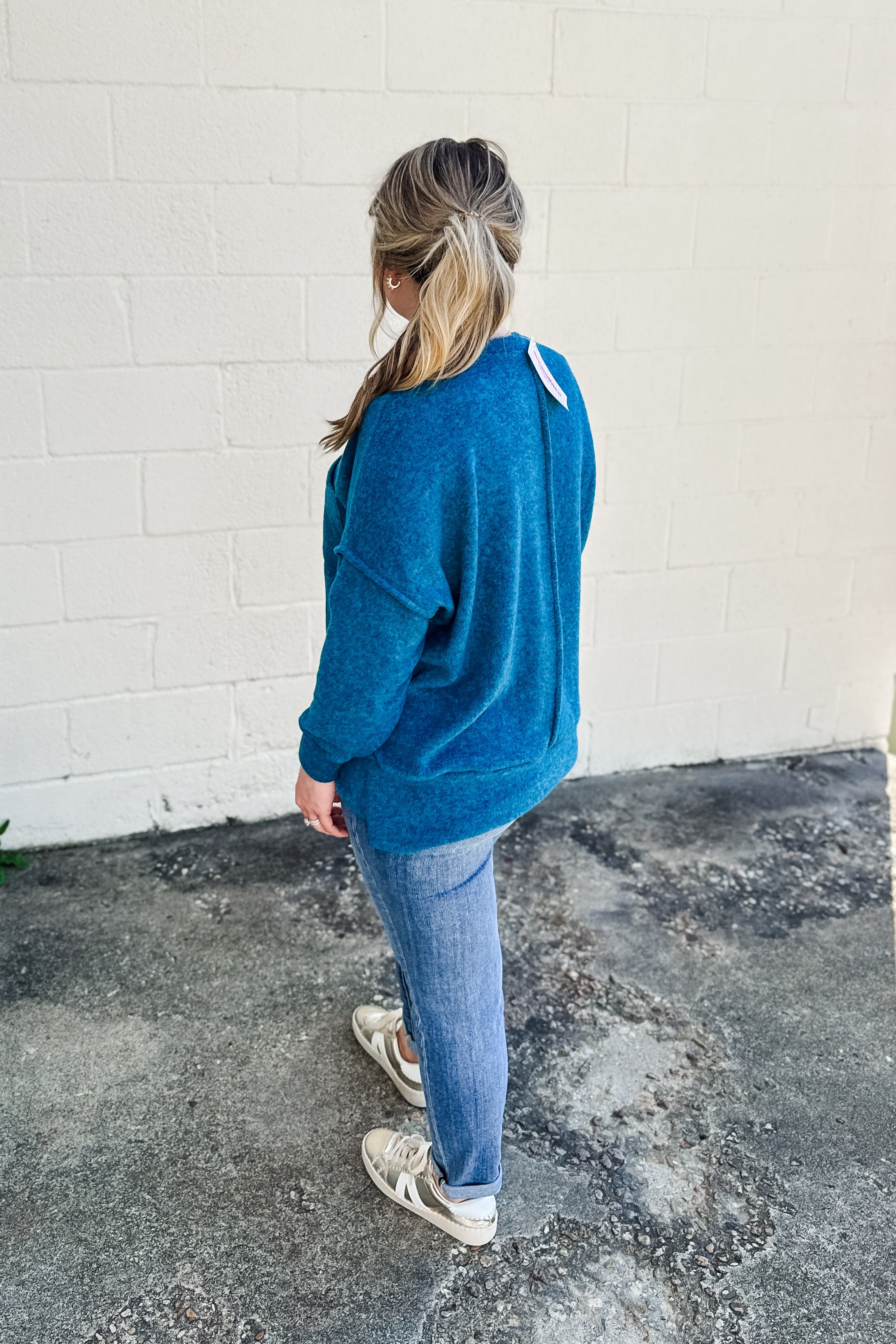 The Cassie Sweater Pullover, Teal