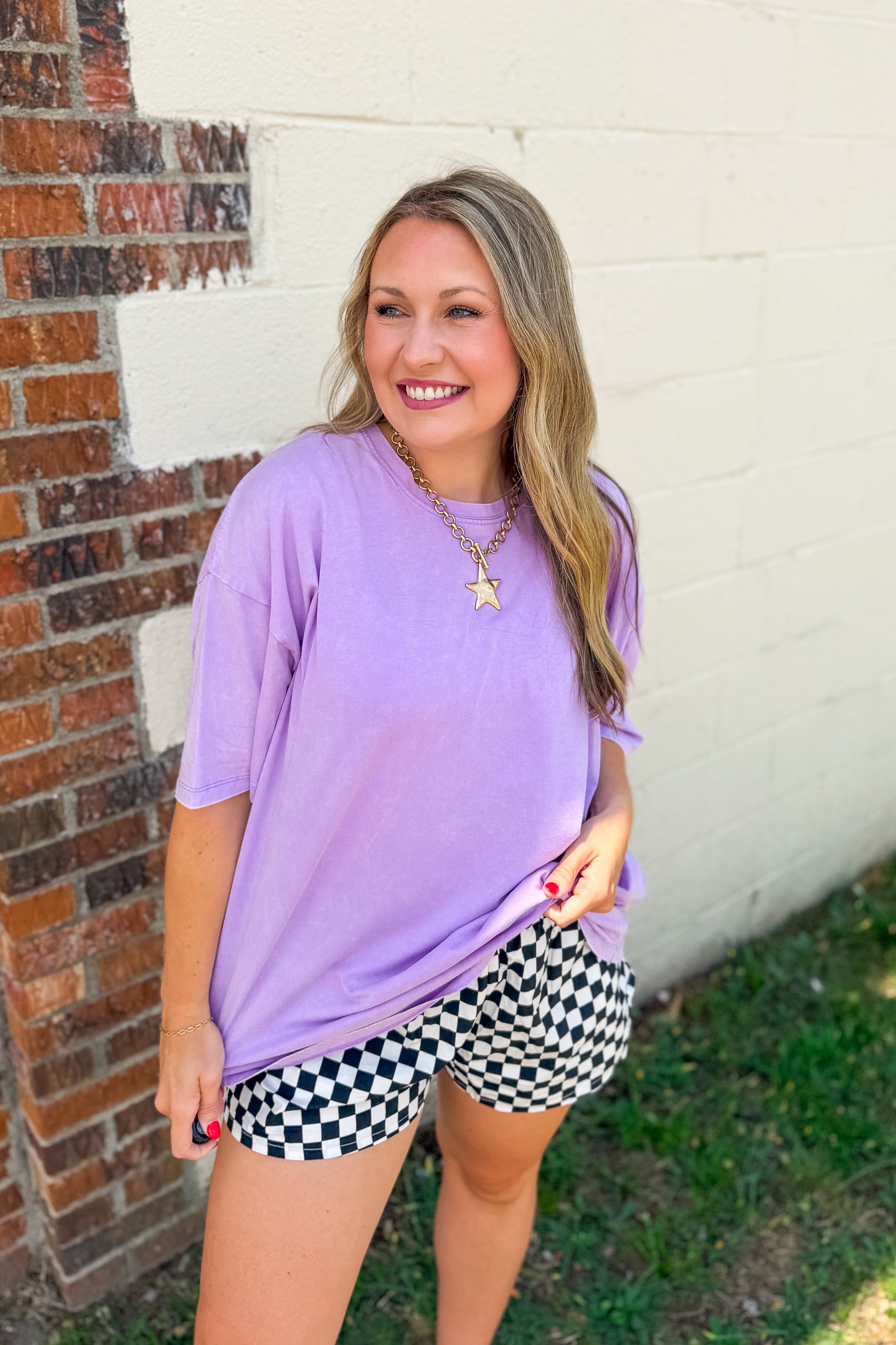 RESTOCK | What You Are Oversized Acid Wash Top, Lavender