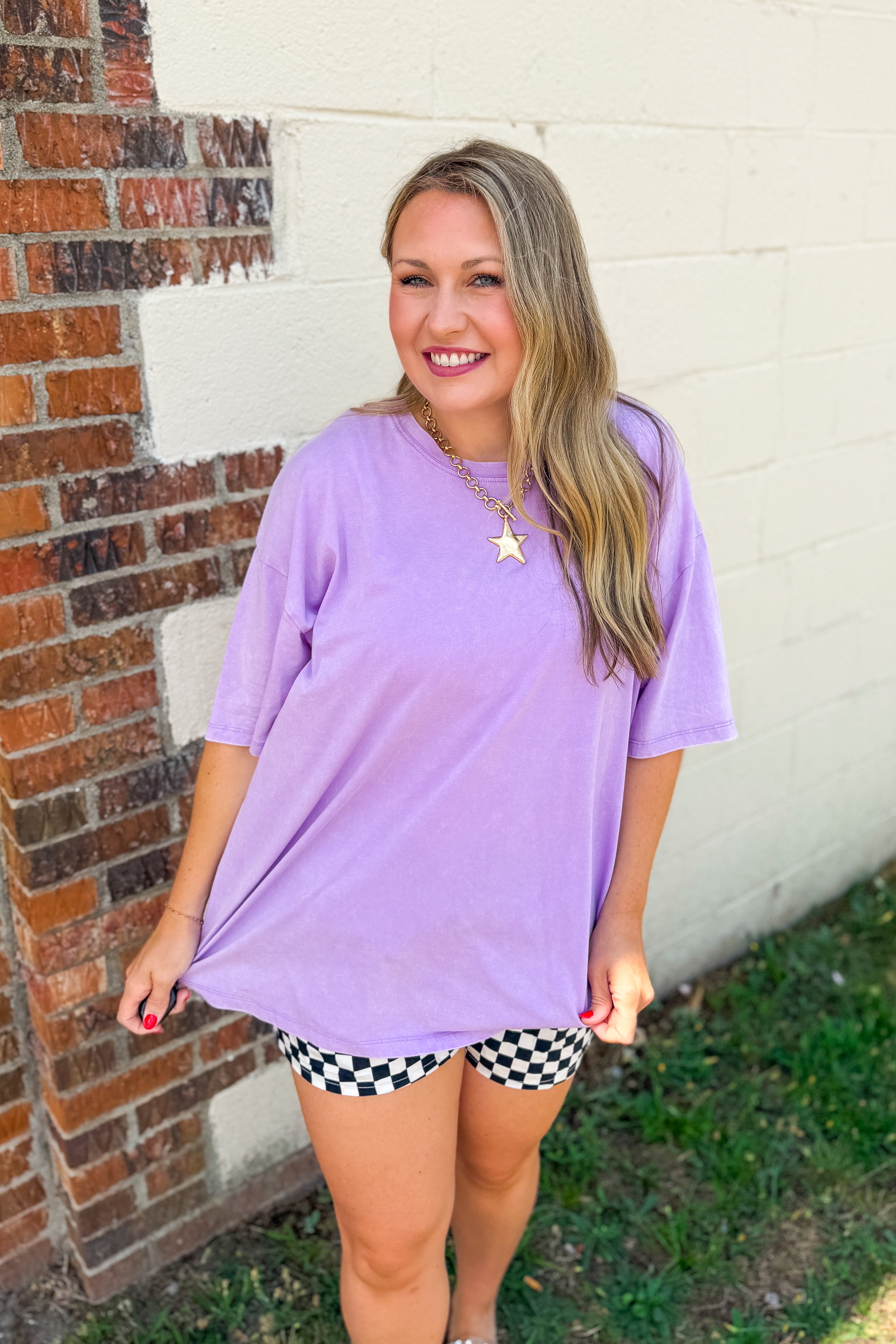RESTOCK | What You Are Oversized Acid Wash Top, Lavender