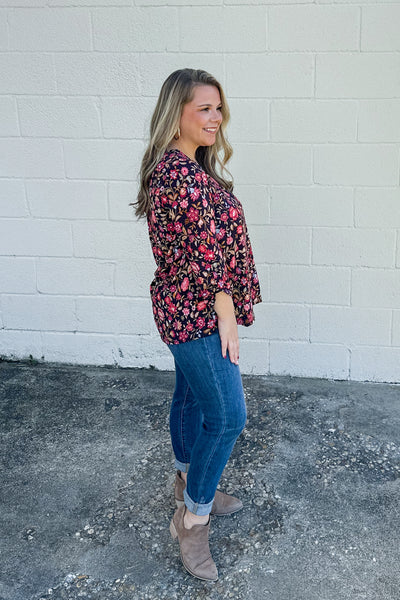 Found Somewhere Floral Top