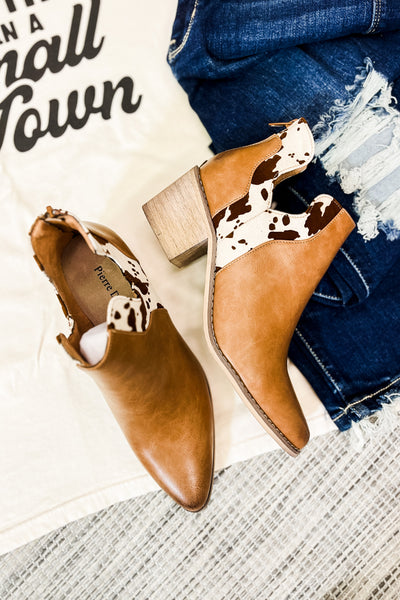 RESTOCK | On Your Own Booties, Tan Cow