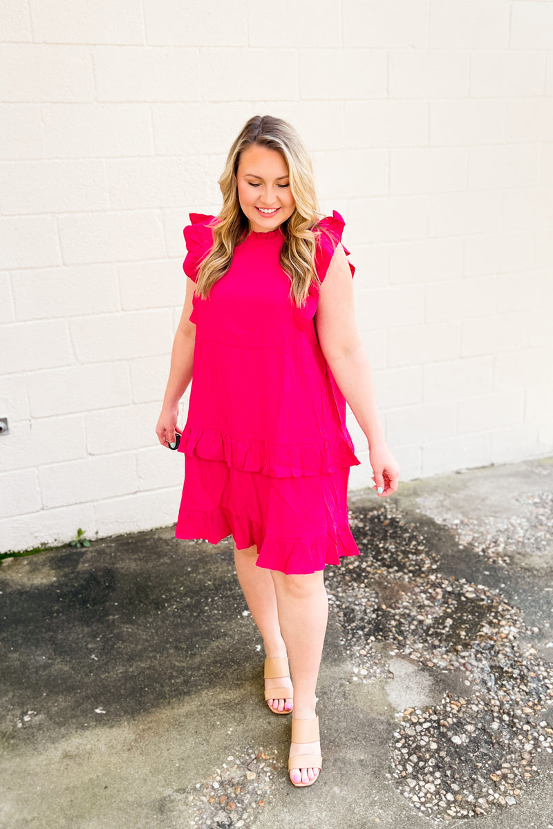 Meet Me For Lunch Dress, Fuchsia Sew Southern Designs