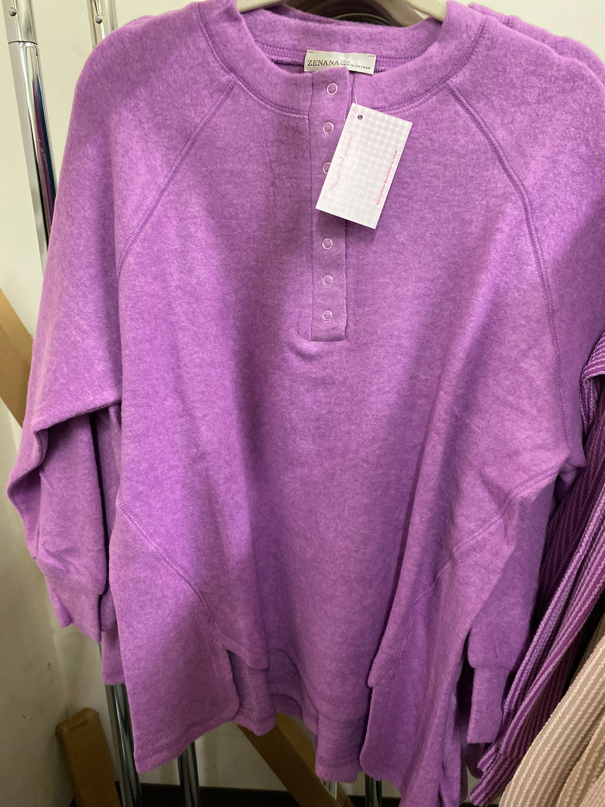 Comfy Stroll Pullover Top, Bright Violet