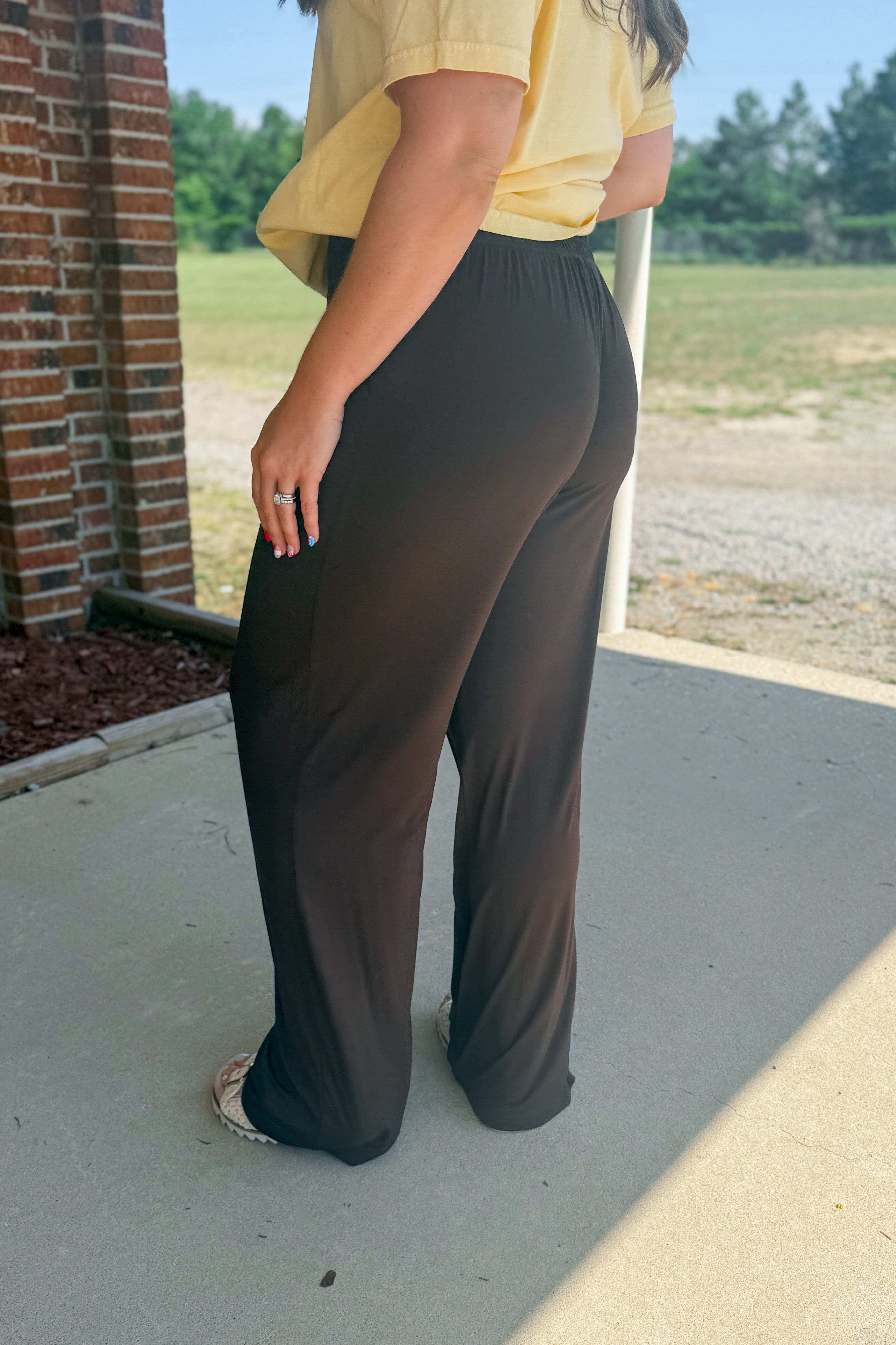 Slow Mornings Wide Leg Pants, Espresso
