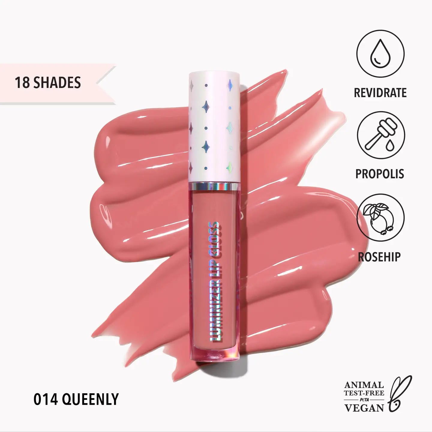 Luminizer Lip Gloss, Queenly