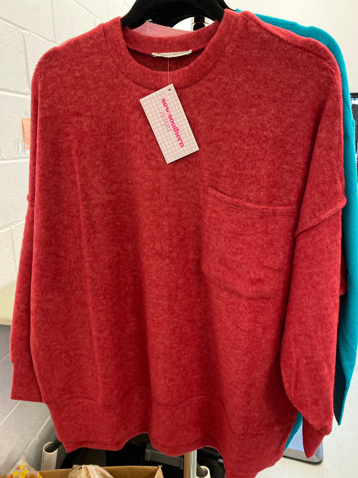The Cassie Sweater Pullover, Dark Red