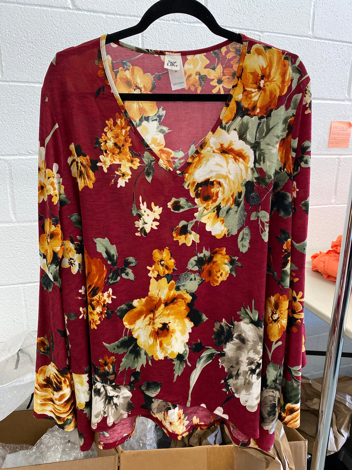 Burgundy Bloom Top