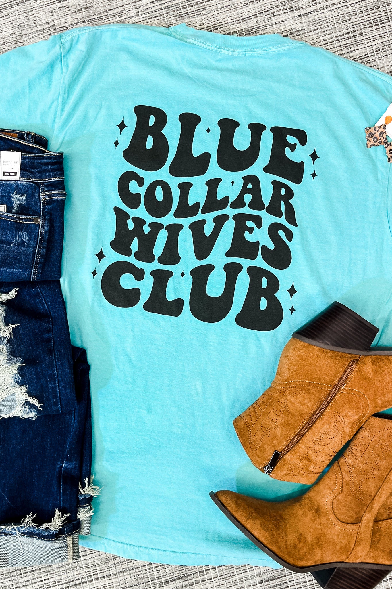 Blue Collar Wives Graphic Tee, Chalky Mint