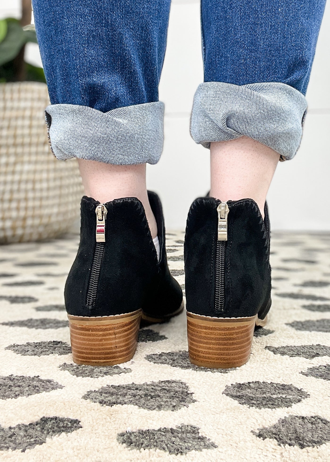 Corky's Spice It Up Faux Suede Booties, Black