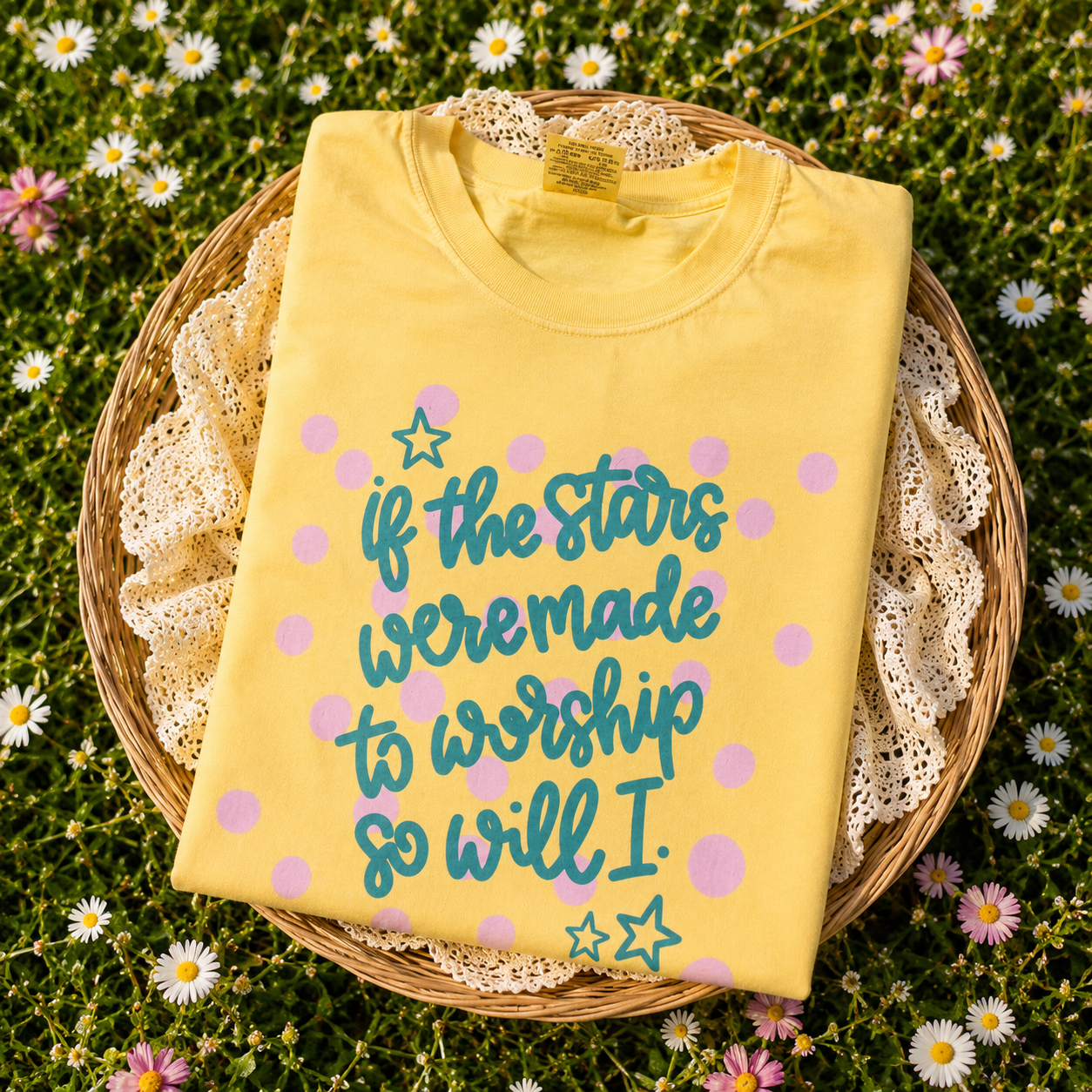 PREORDER: Stars Made To Worship Graphic Tee, Butter