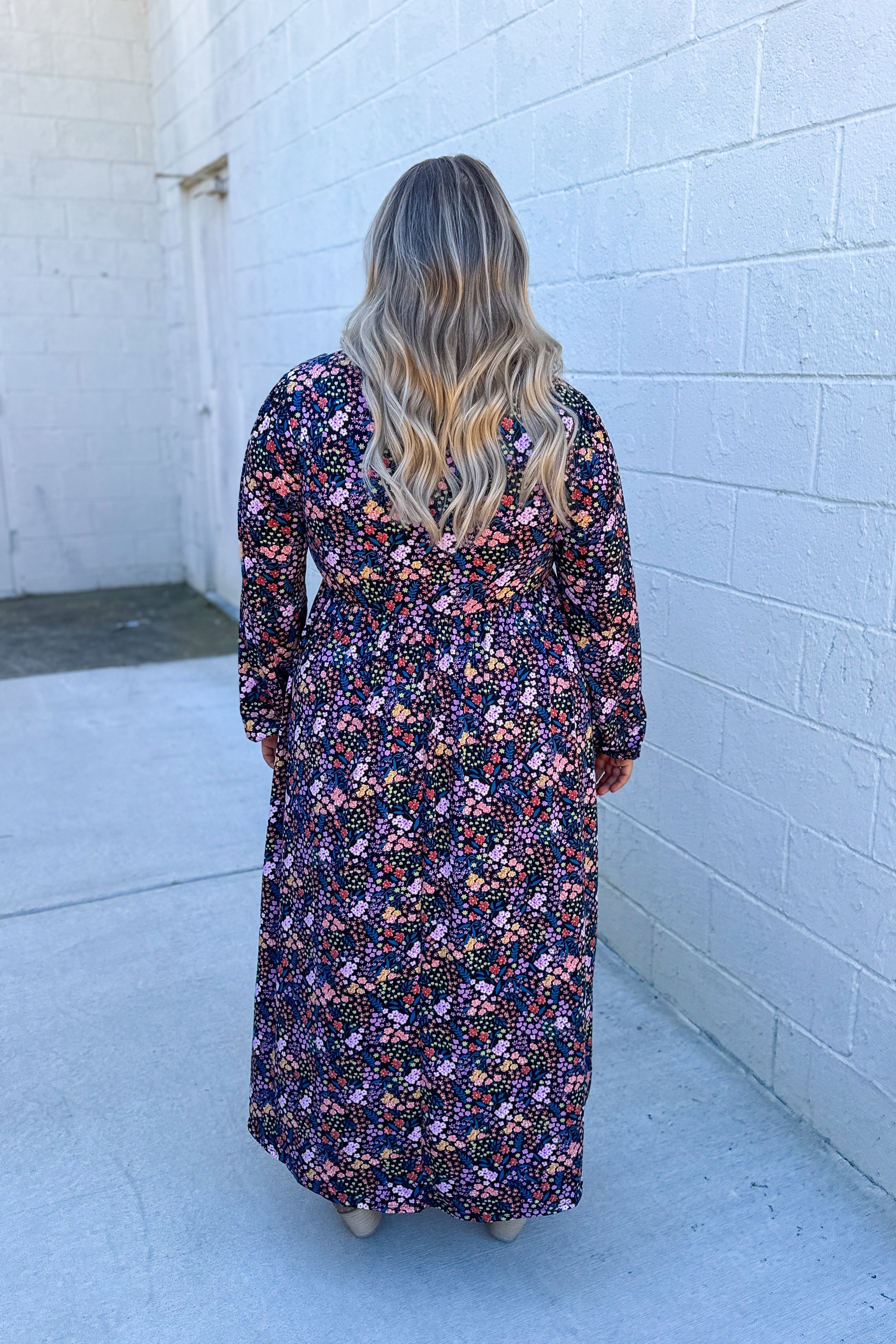 Season Shift Floral Midi Dress