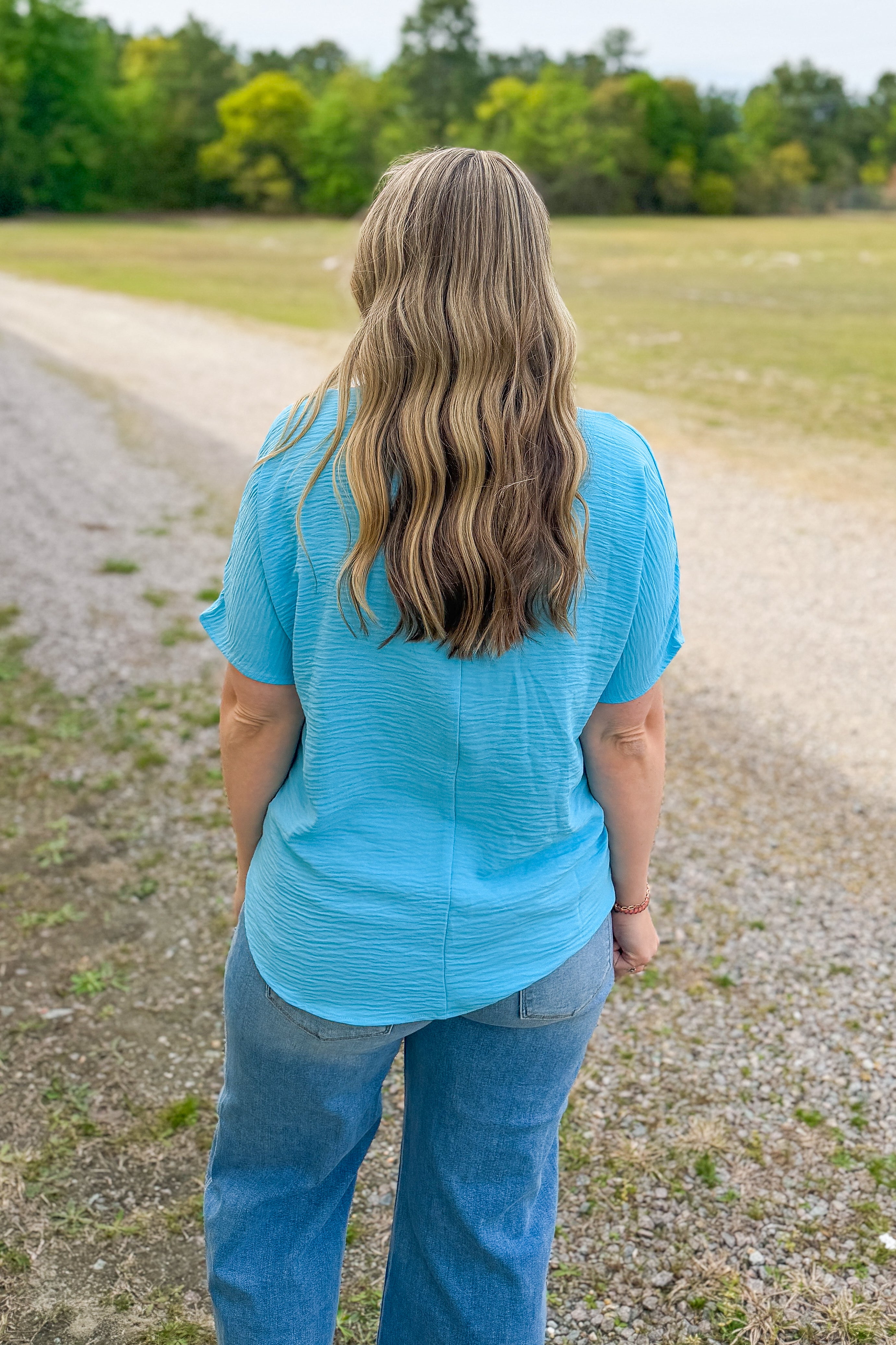 The Wren Airflow Top, Sky Blue