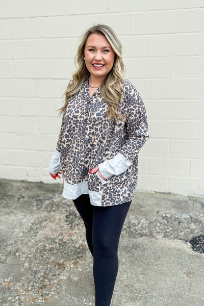 Wild For You Leopard Pullover Top