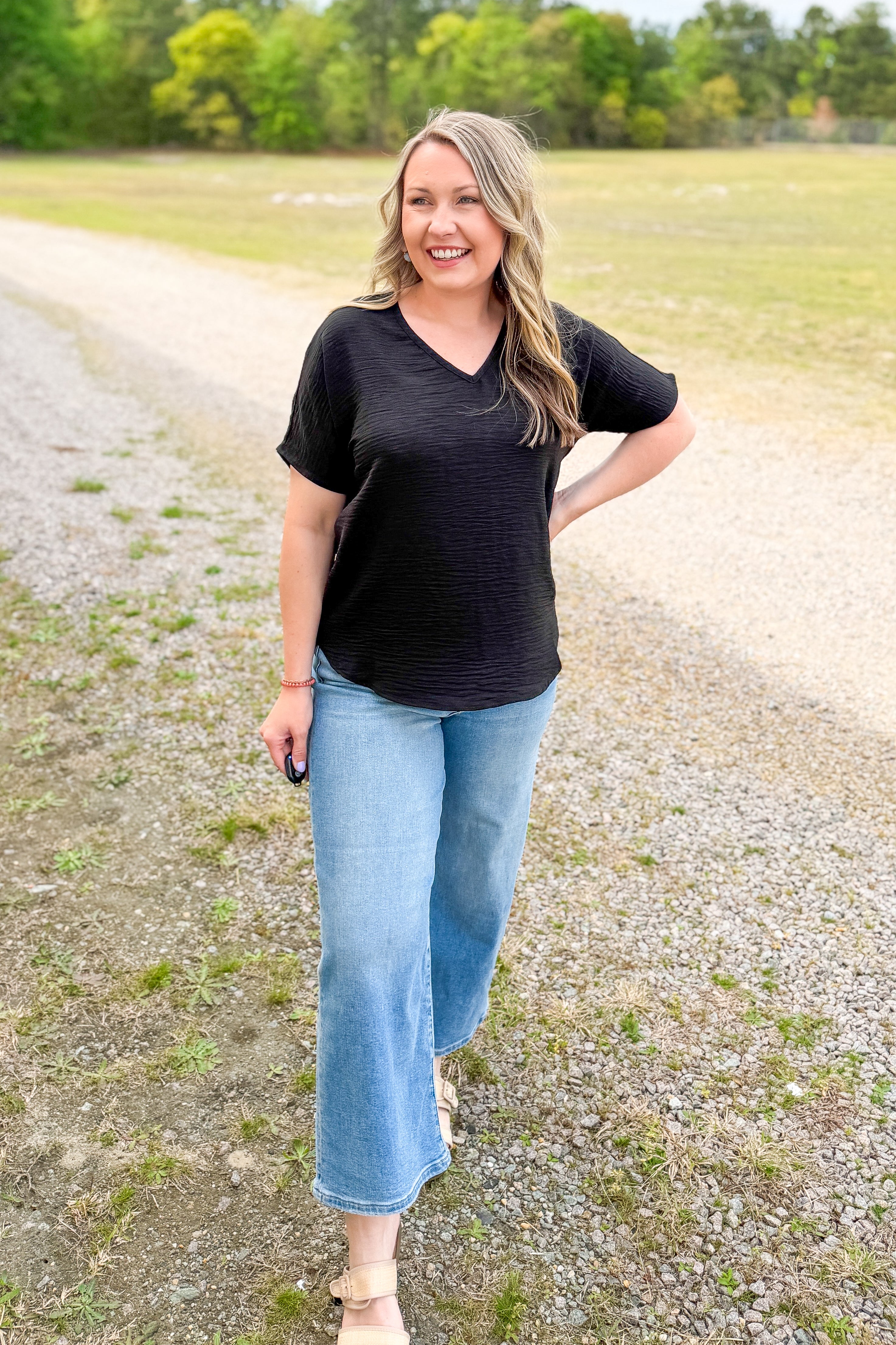 The Wren Airflow Top, Black