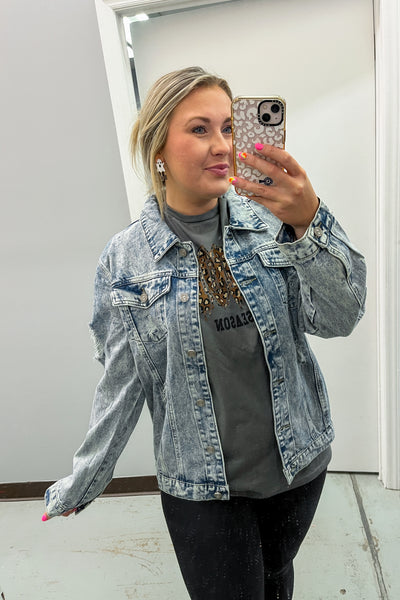 Cannon Distressed Denim Jacket