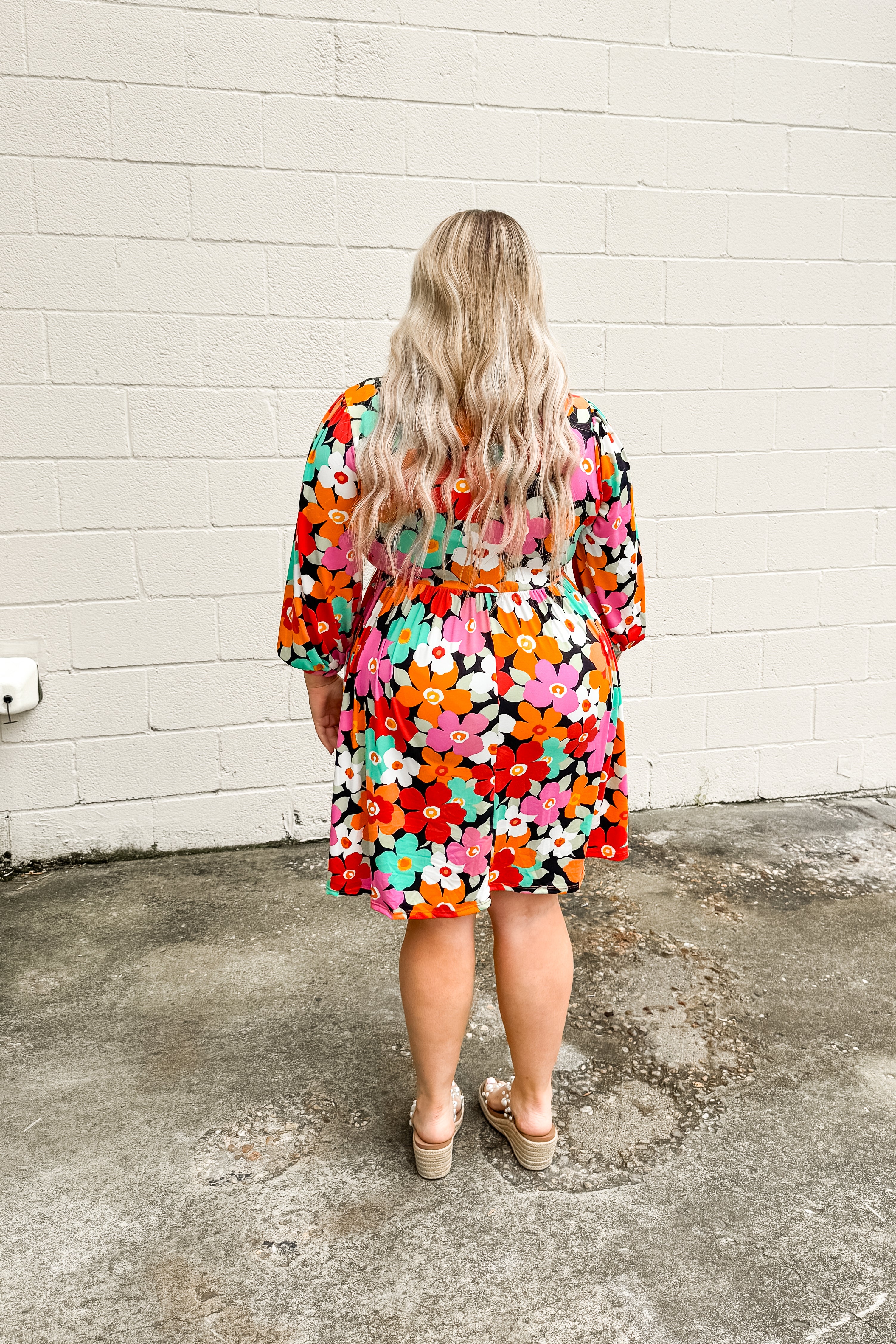 Living In Color Tie Detail Babydoll Dress