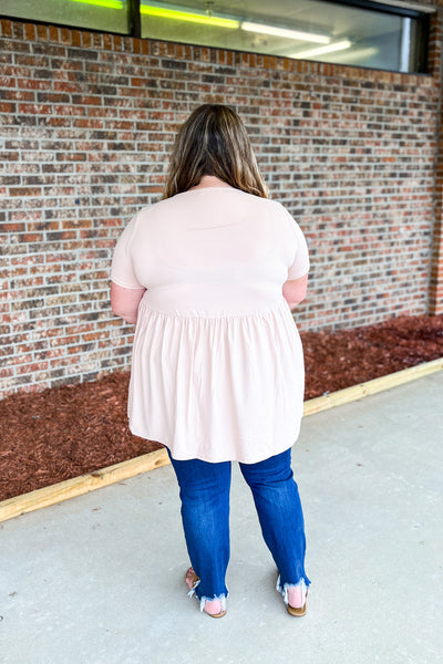 DEAL | Jana Babydoll Top, Dusty Blush