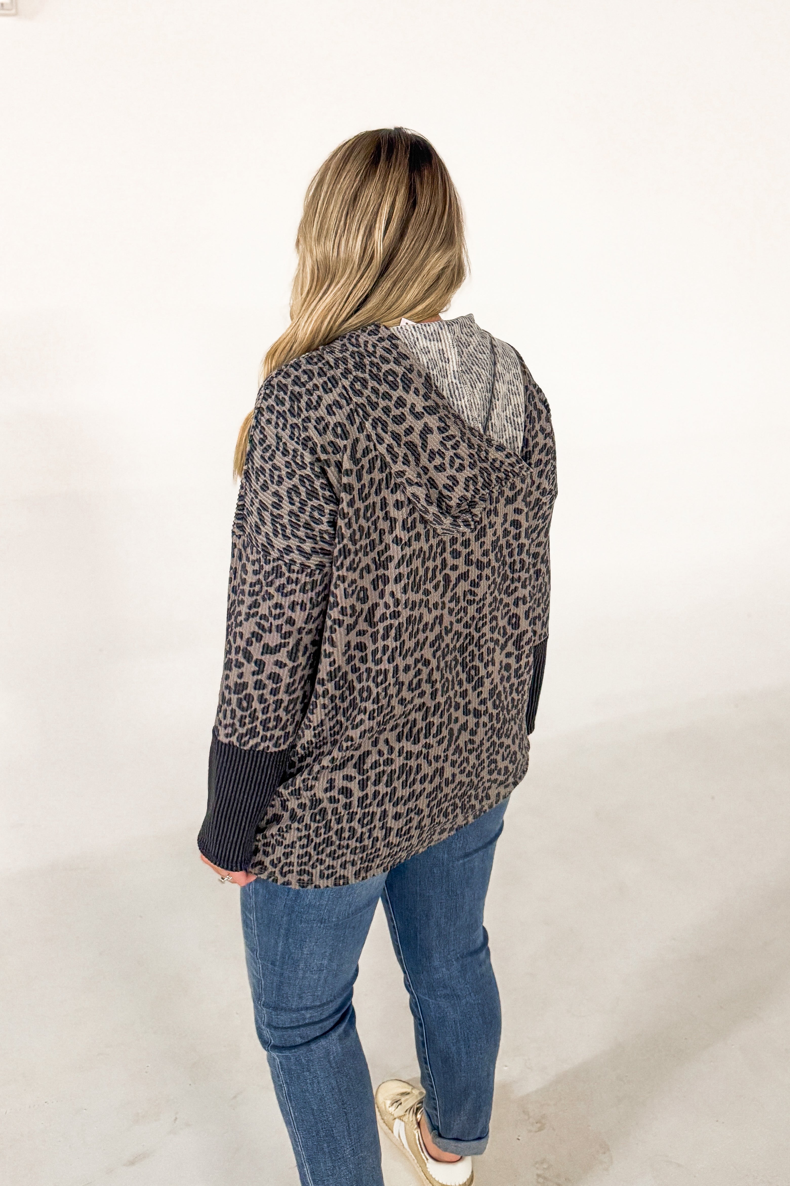 Fierce & Free Leopard Hoodie Top
