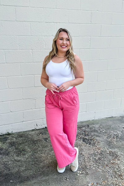 BF DEAL | Good Days Only Wide Legs Pants, Pink