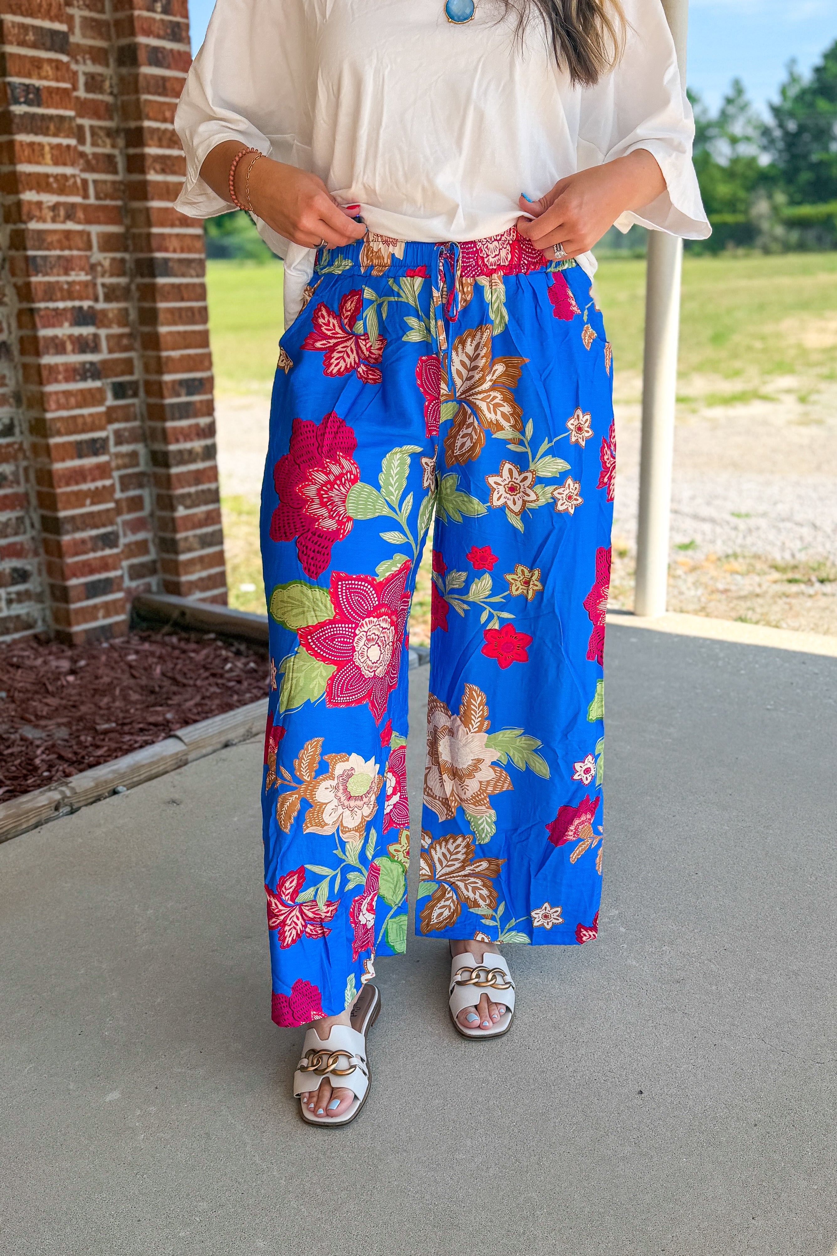 Blue Lagoon Floral Pants