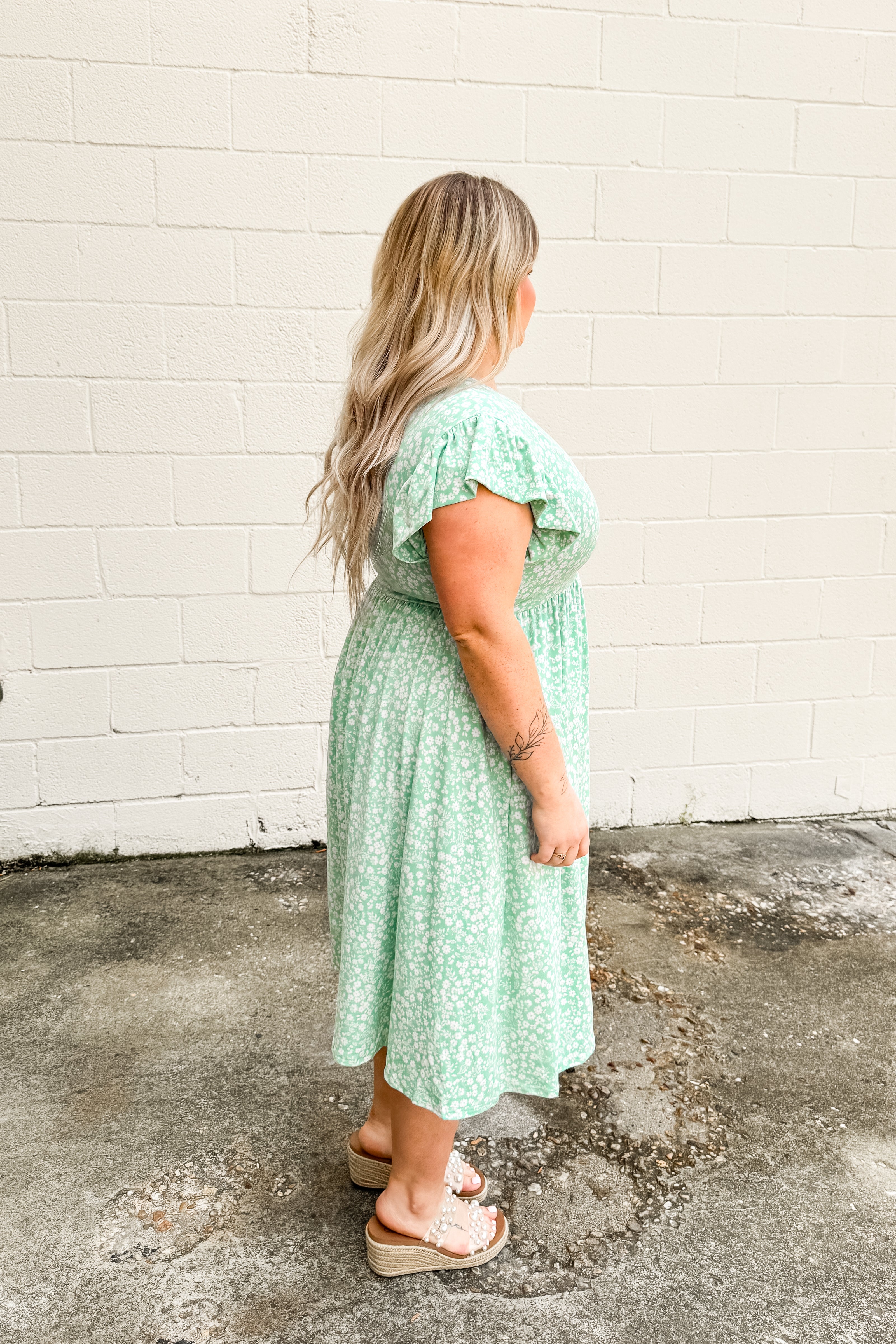 Mint To Be Floral Babydoll Dress