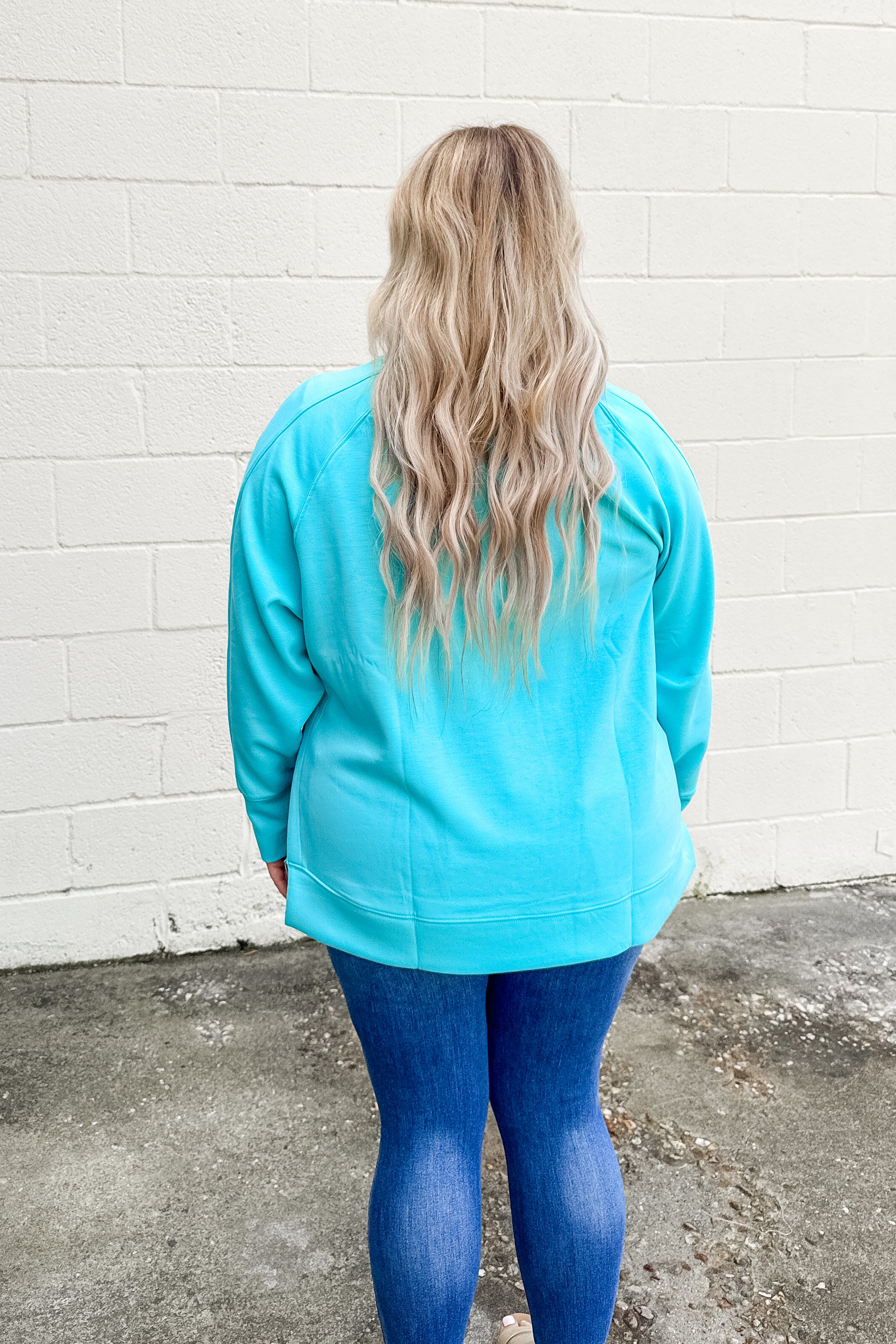 Better Days Ahead Pullover, Mint Sky