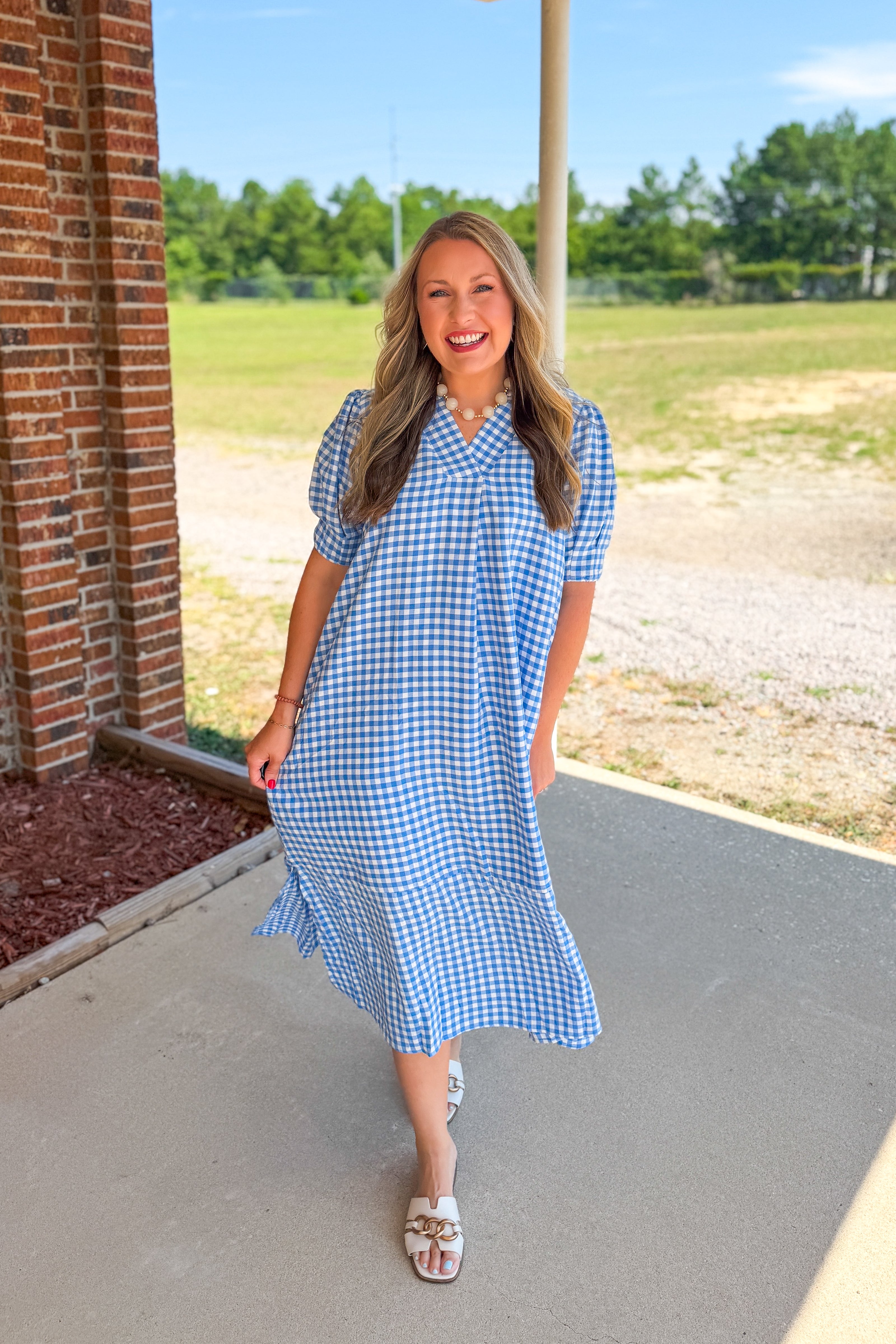 Bluebell Gingham Midi Dress