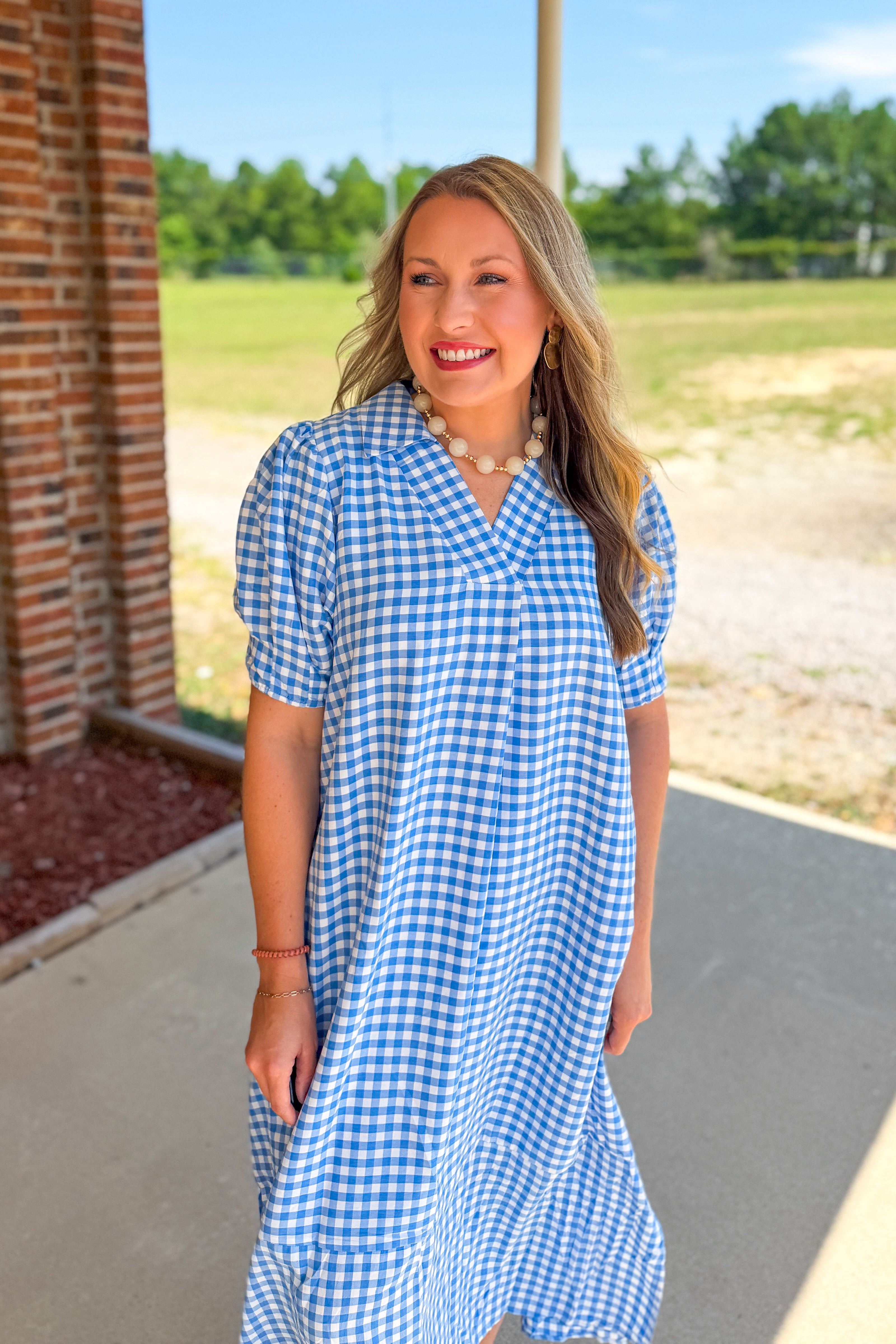 Bluebell Gingham Midi Dress