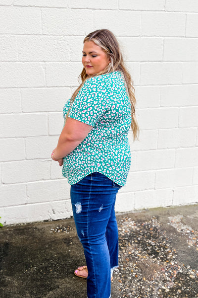 Lucky Leopard Top, Green