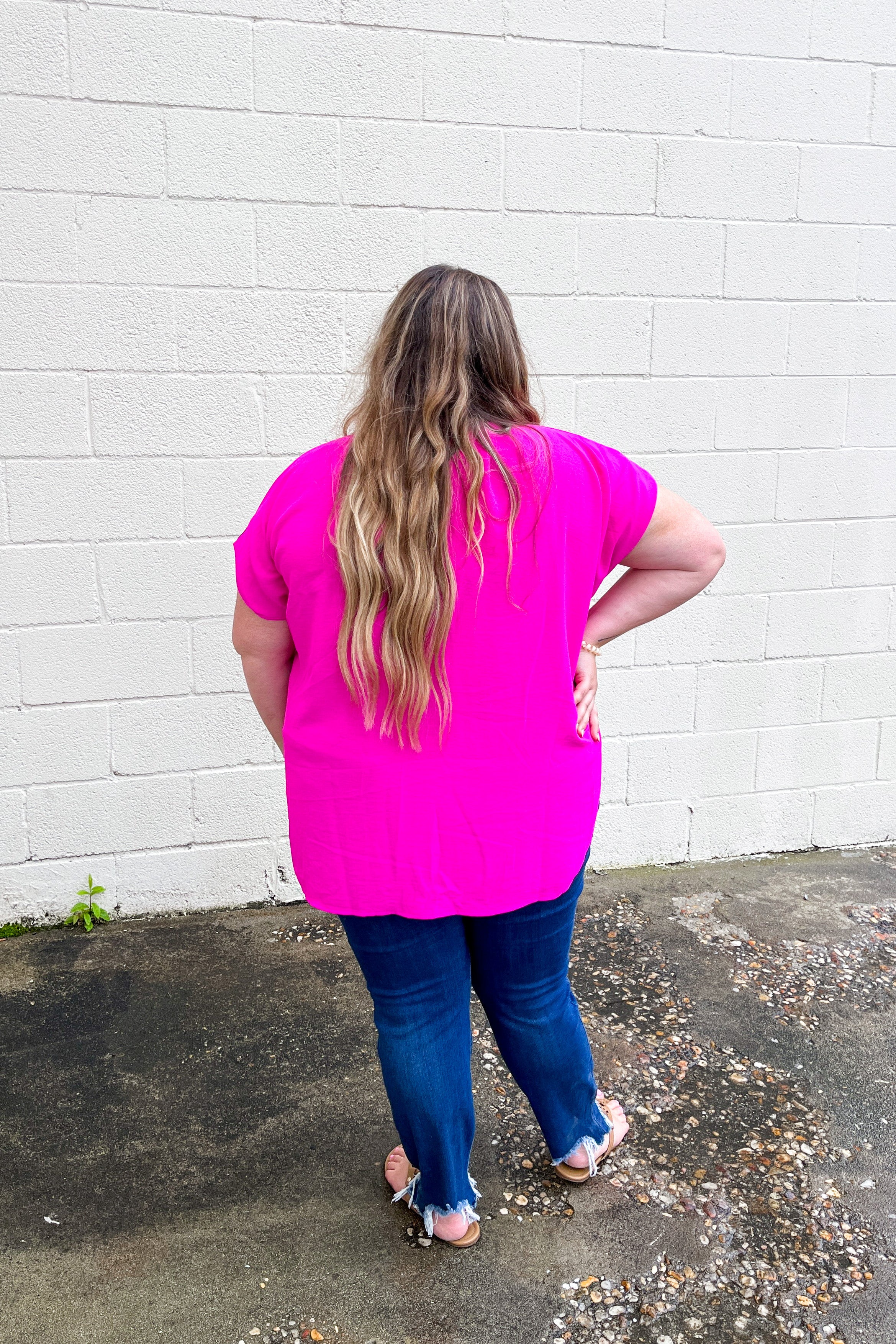 Switching Sides Top, Fuchsia/Magenta