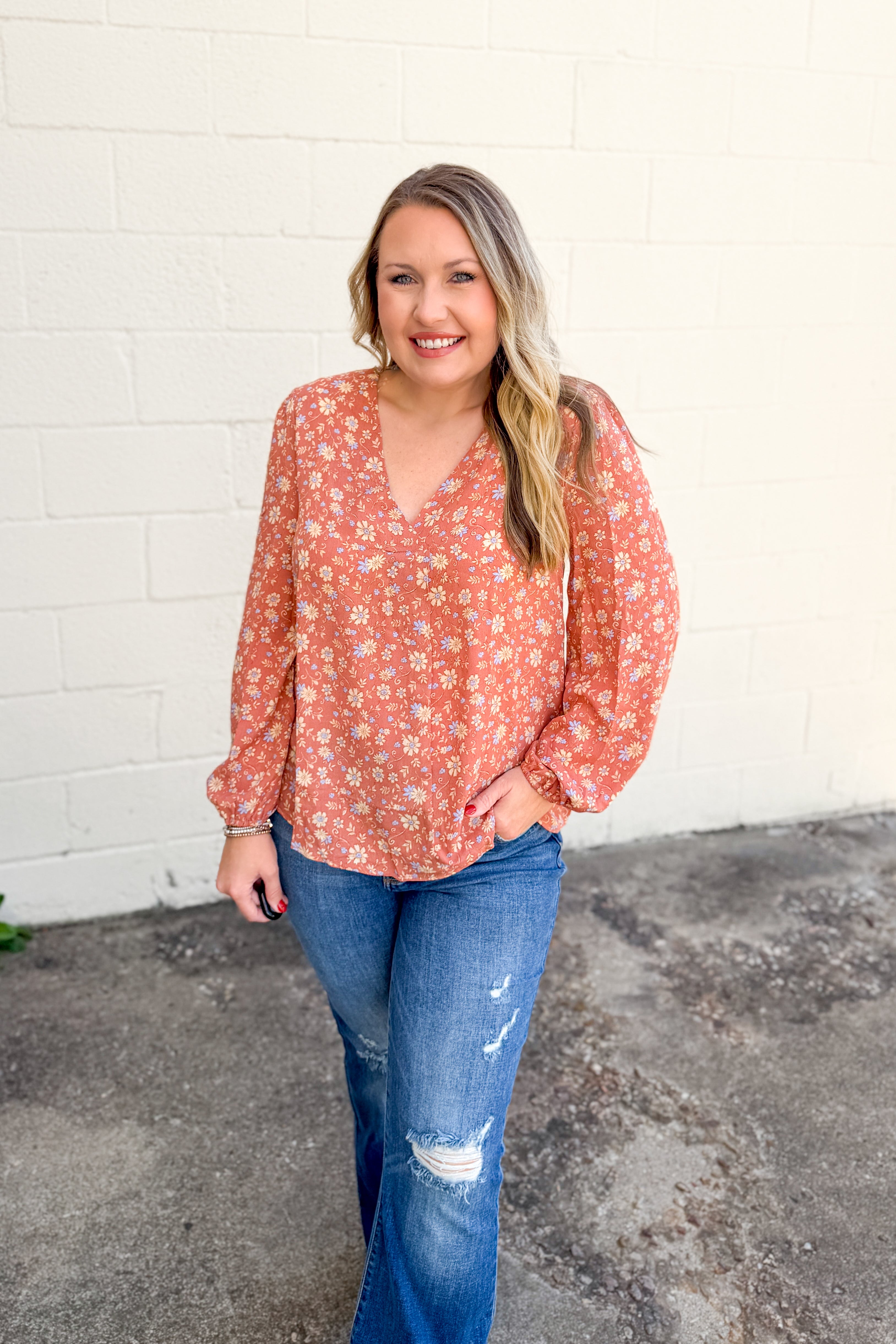 Country Charm Floral Top
