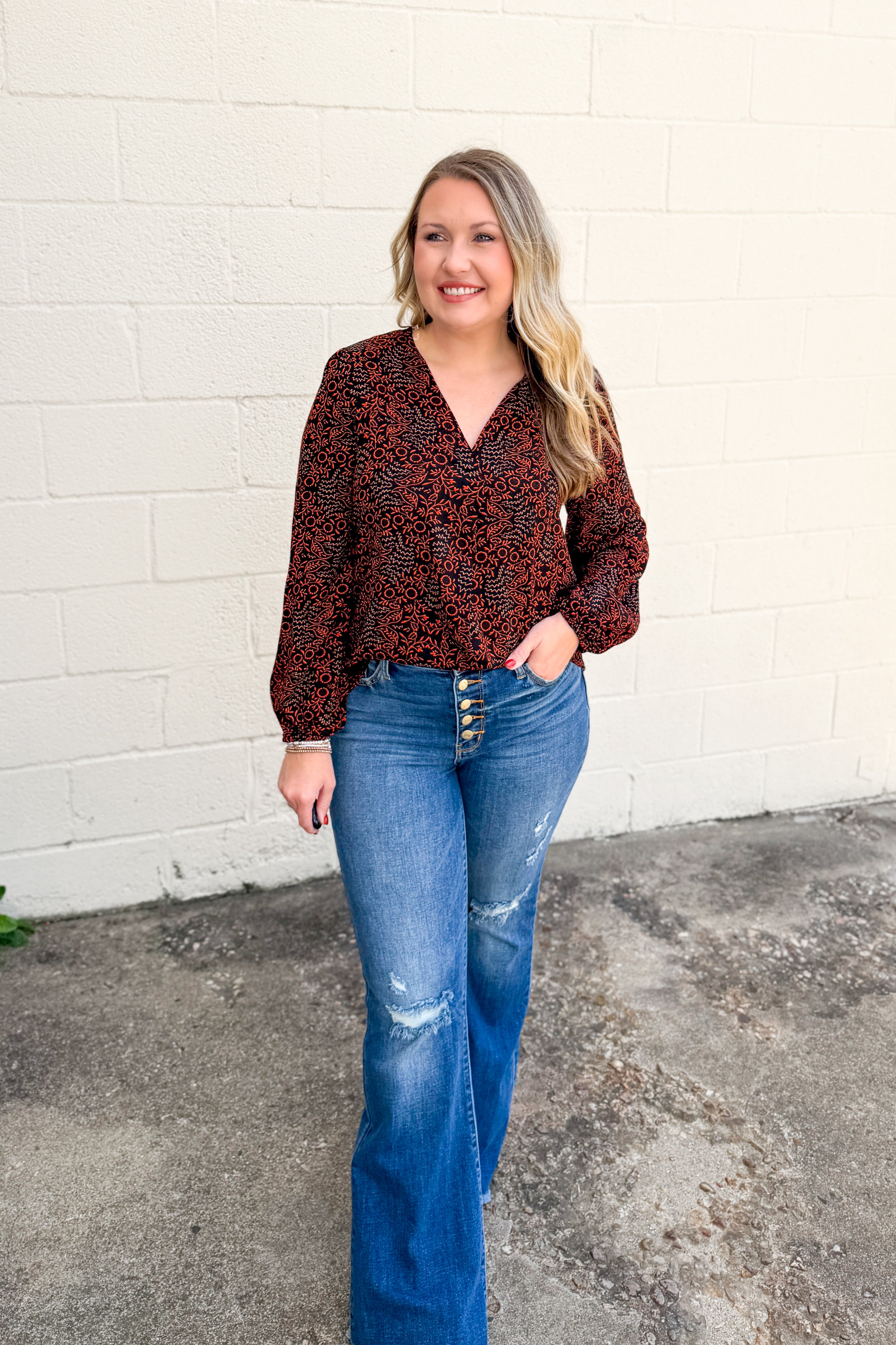 Twilight Meadow Blouse Top