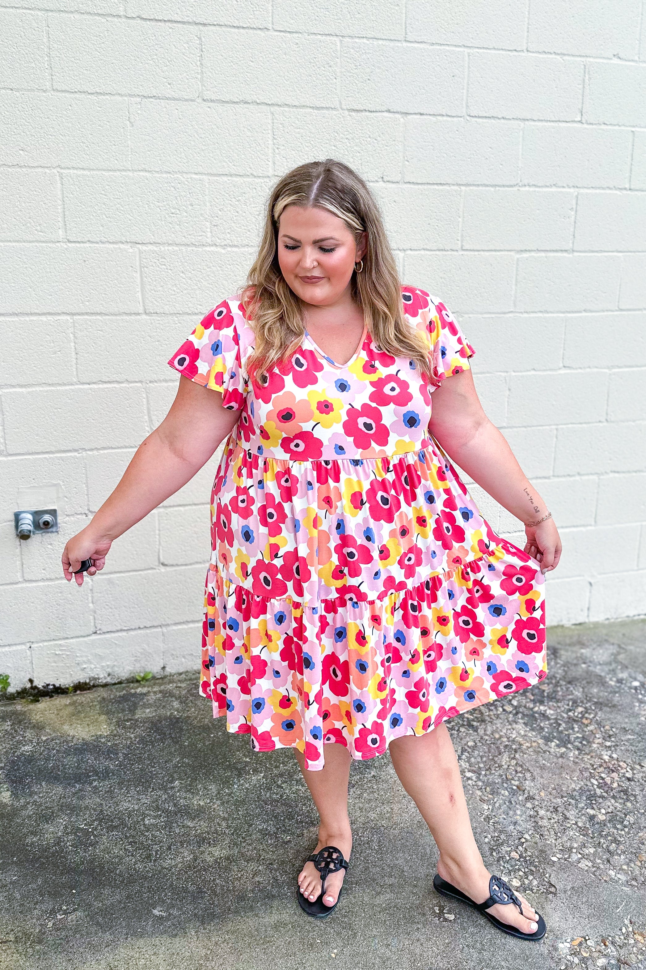 Out Of Time Floral Tiered Dress