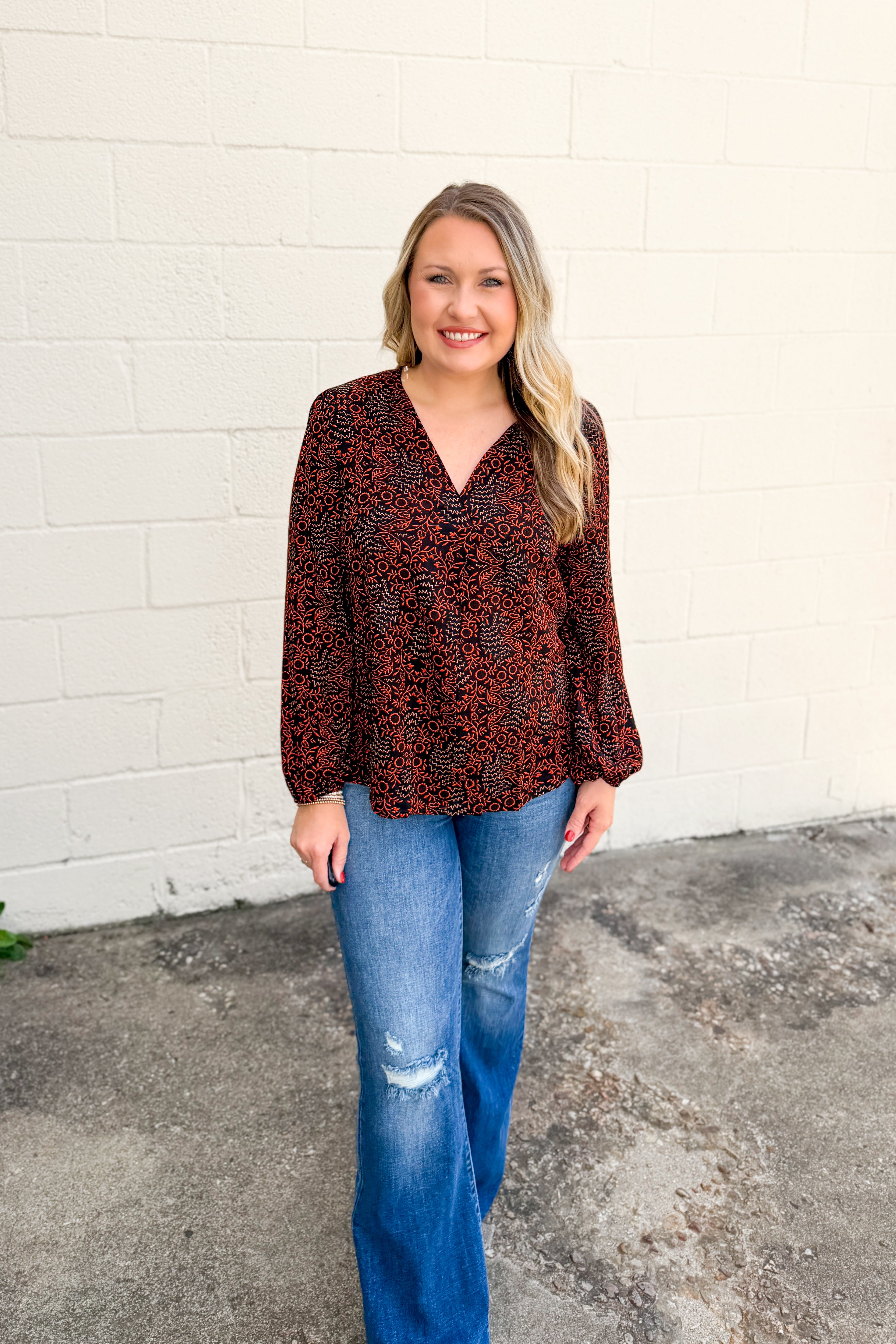 Twilight Meadow Blouse Top