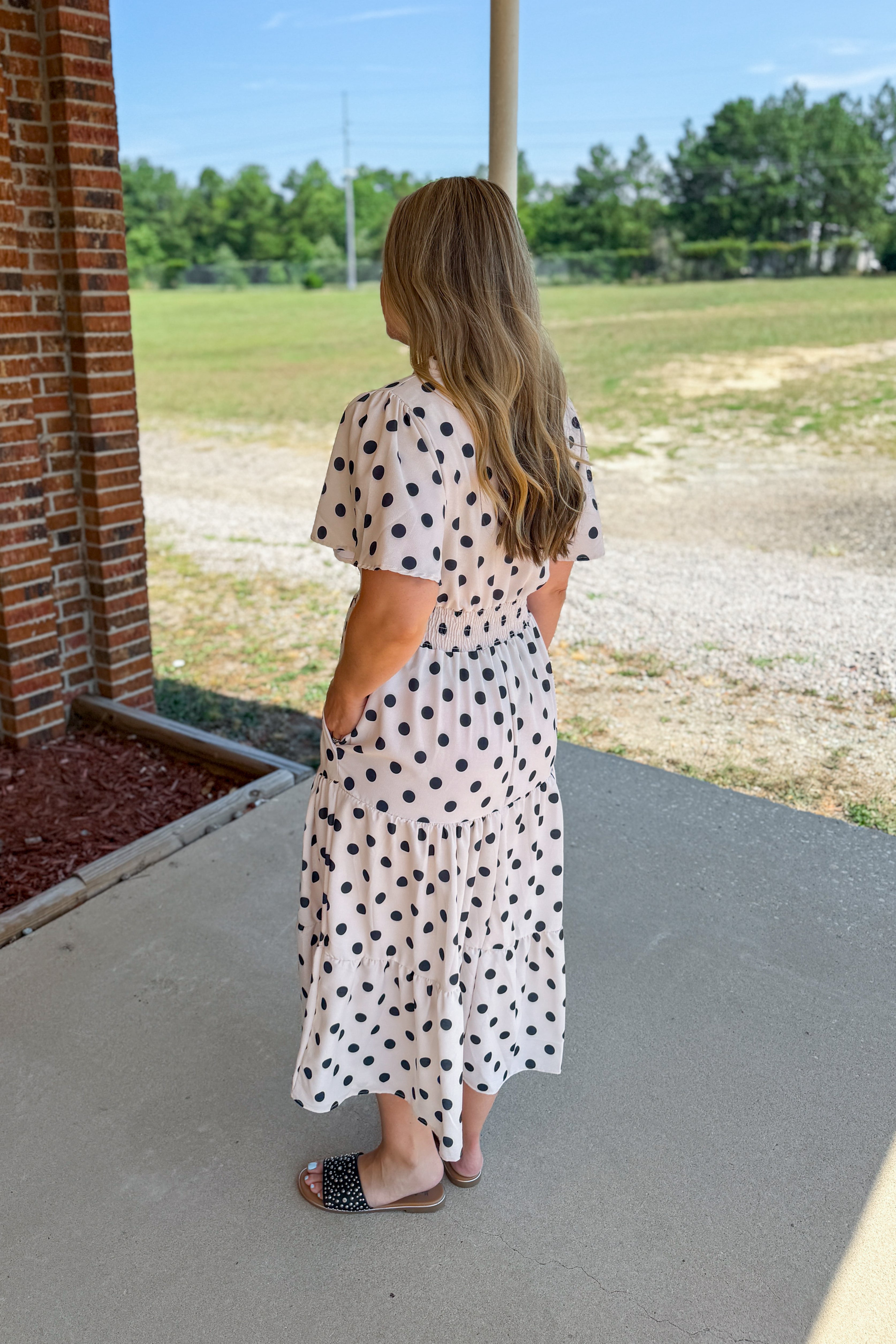 Gracefully Yours Polka Dot Maxi Dress