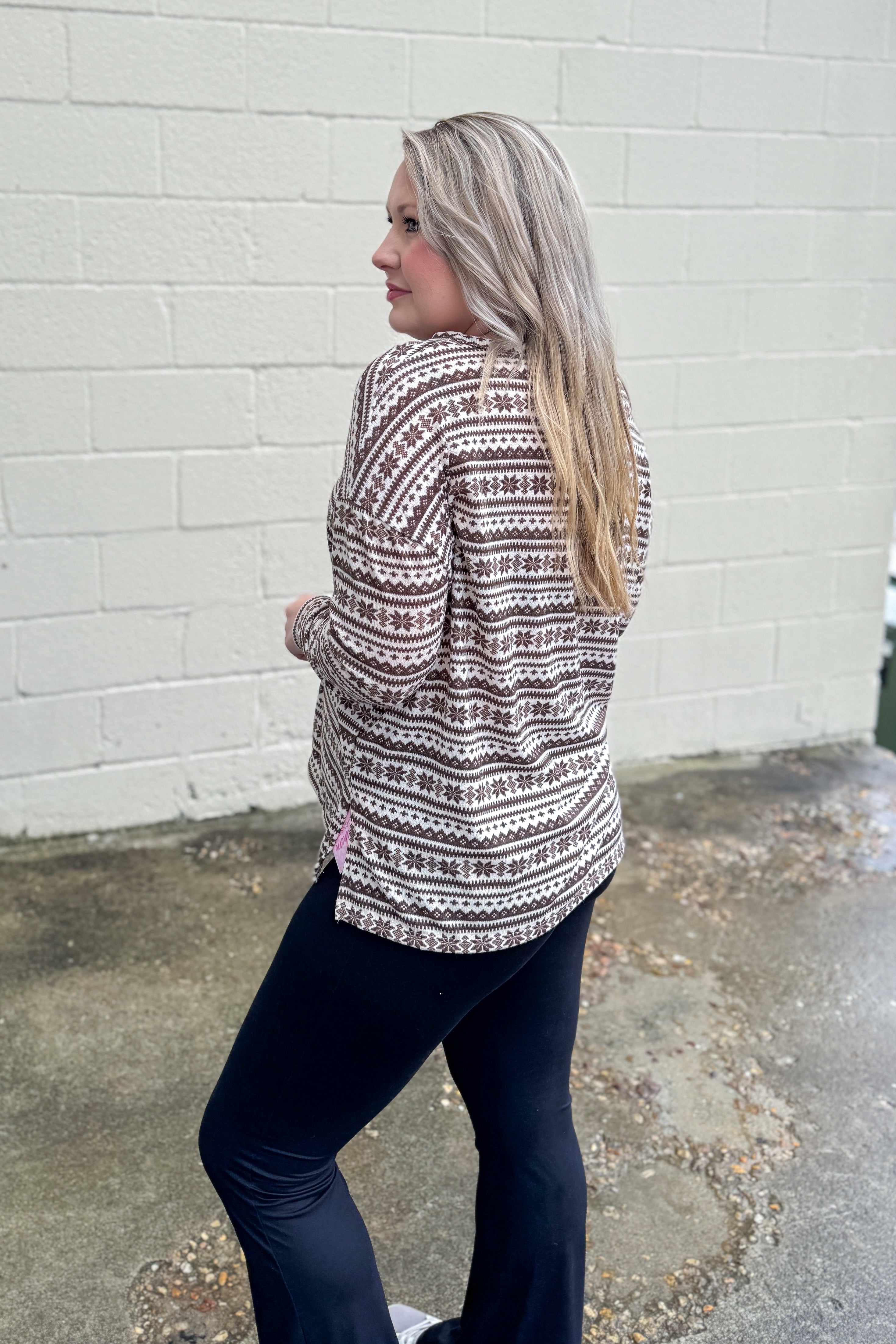 Winter Wonderland Top, Mocha