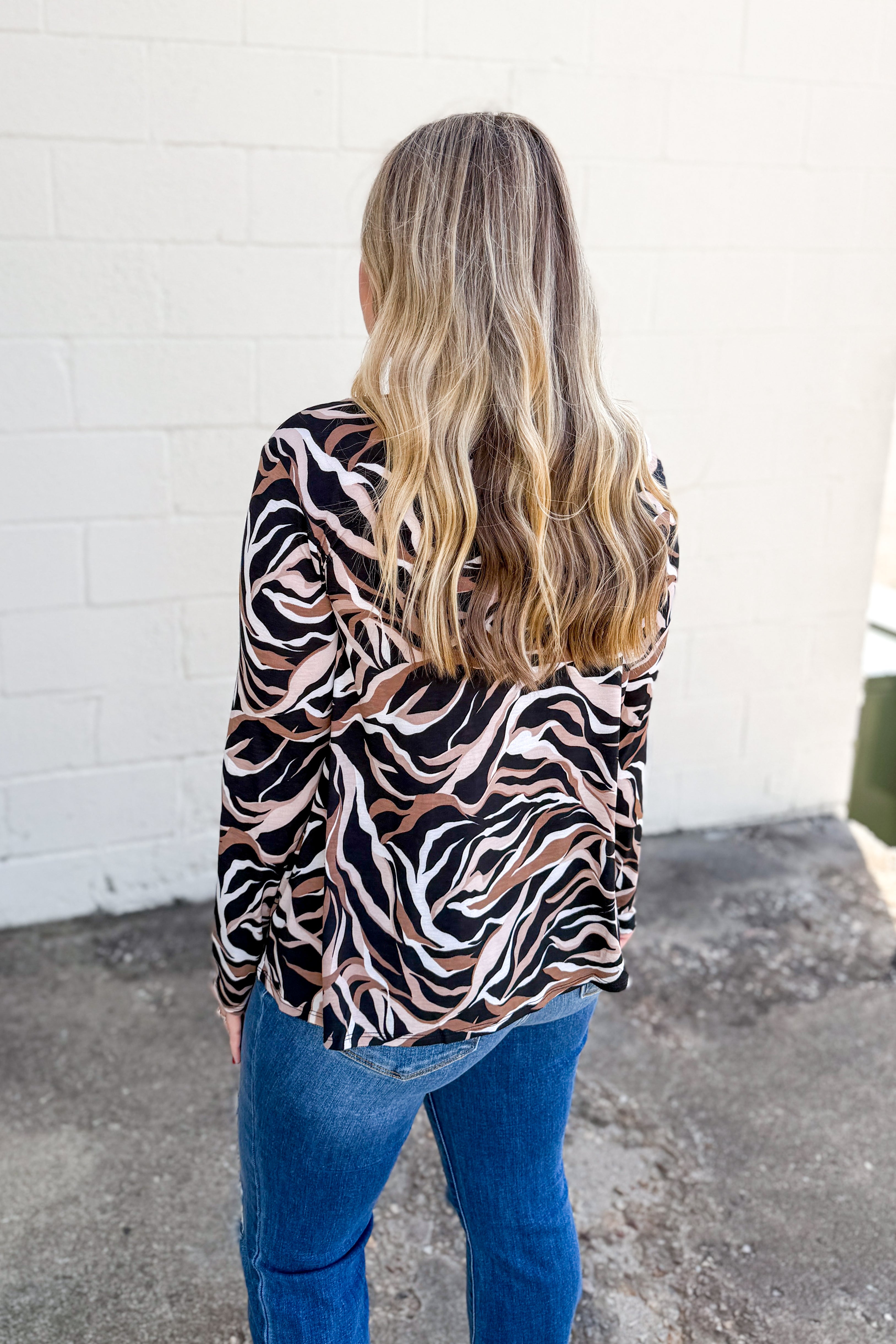 Safari Nights Zebra Print Top