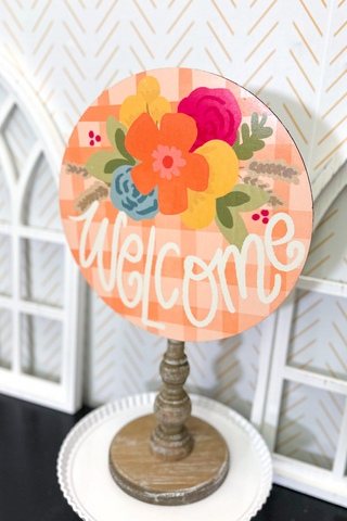 Patterned Topper, Welcome Orange Plaid