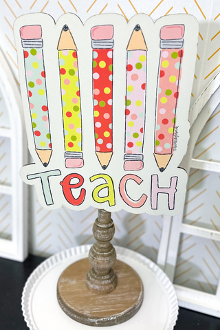 Patterned Topper, Teach Pencils