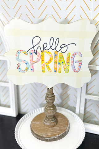 Patterned Topper, Hello Spring