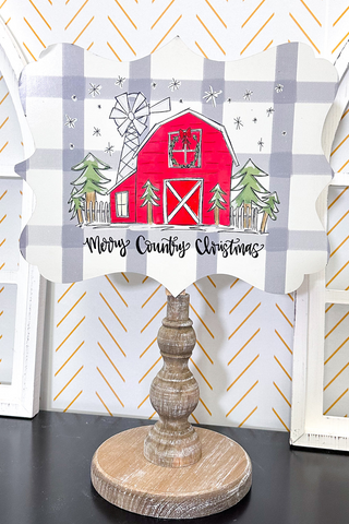 Patterned Topper, Merry Country Christmas