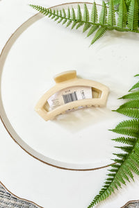 Teleties Medium Open Hair Clip, Almond Beige