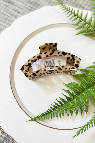 Teleties Large Open Hair Clip, Blonde Tortoise