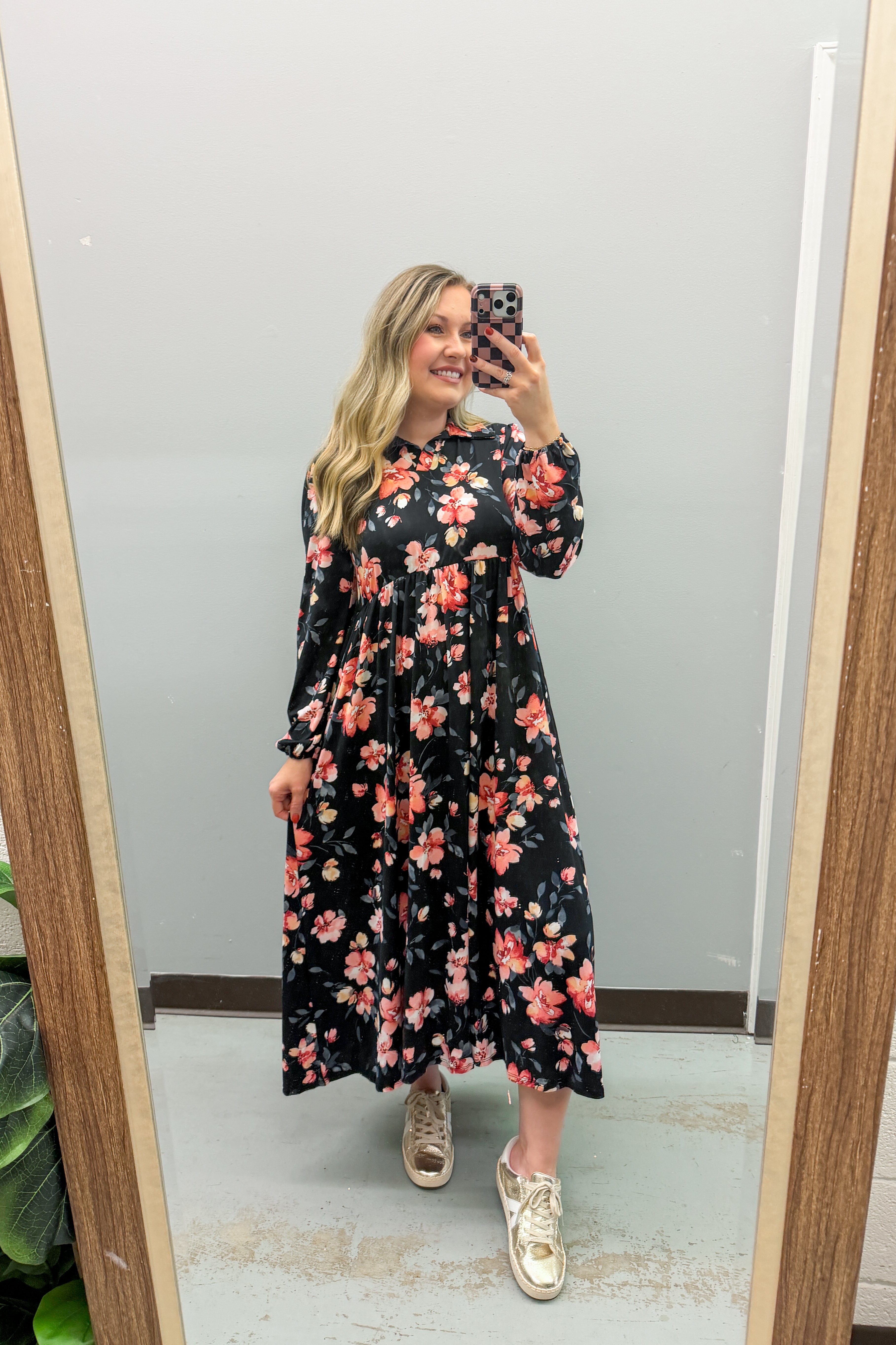 Rosewood Romance Floral Midi Dress